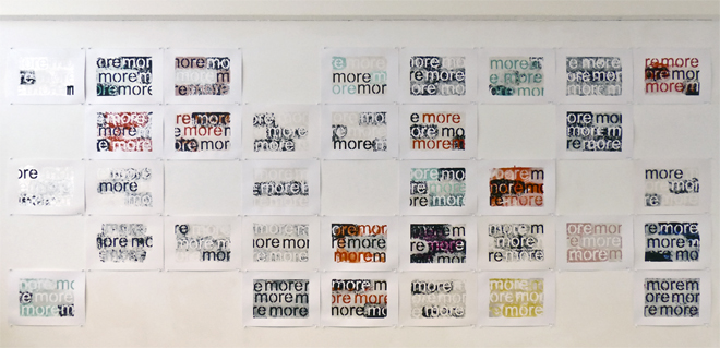 Philip Bradshaw, Installation view, 41 days (extract), Open Studio 2018